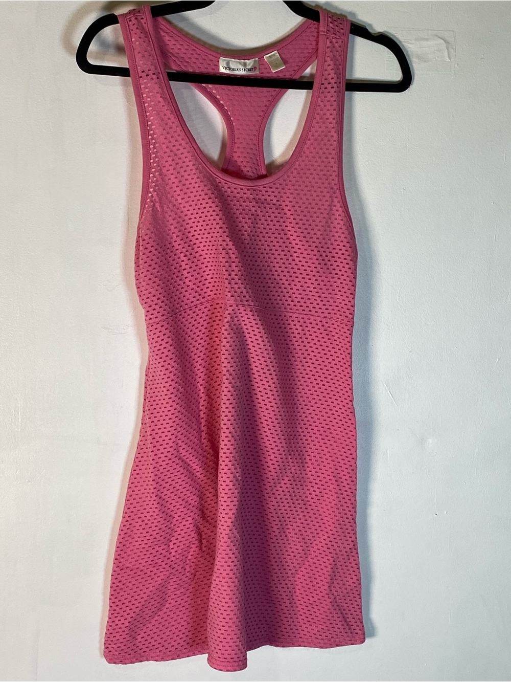 Vintage Y2K Pink Mesh Racerback Mini Dress Fairycore Coquette Slip‎ Small